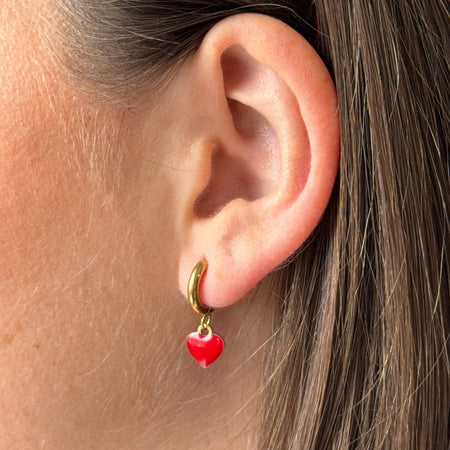 Orecchini Red Heart - Miwi Jewels - orecchini