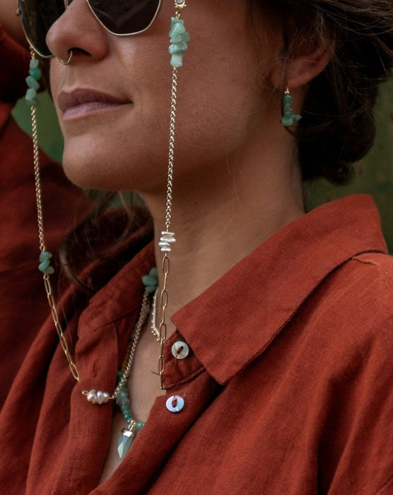 Catenina per occhiali Giada - Miwi Jewels - catenine occhiali